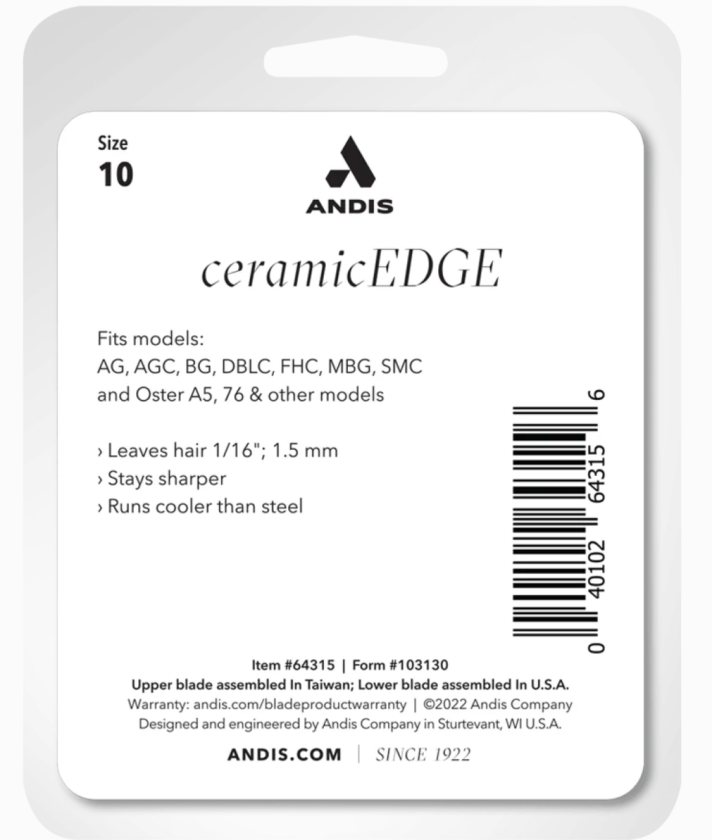 Andis Ceramic Edge Blade System # 10