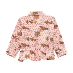Baby Wrangler Pink Print Snap Top