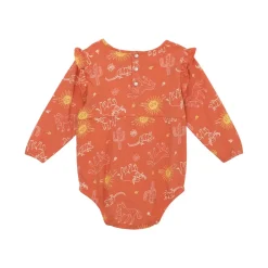 Baby Wrangler Ruffle Western Print Onesie