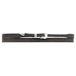 Basketweave Black Leather Hatband