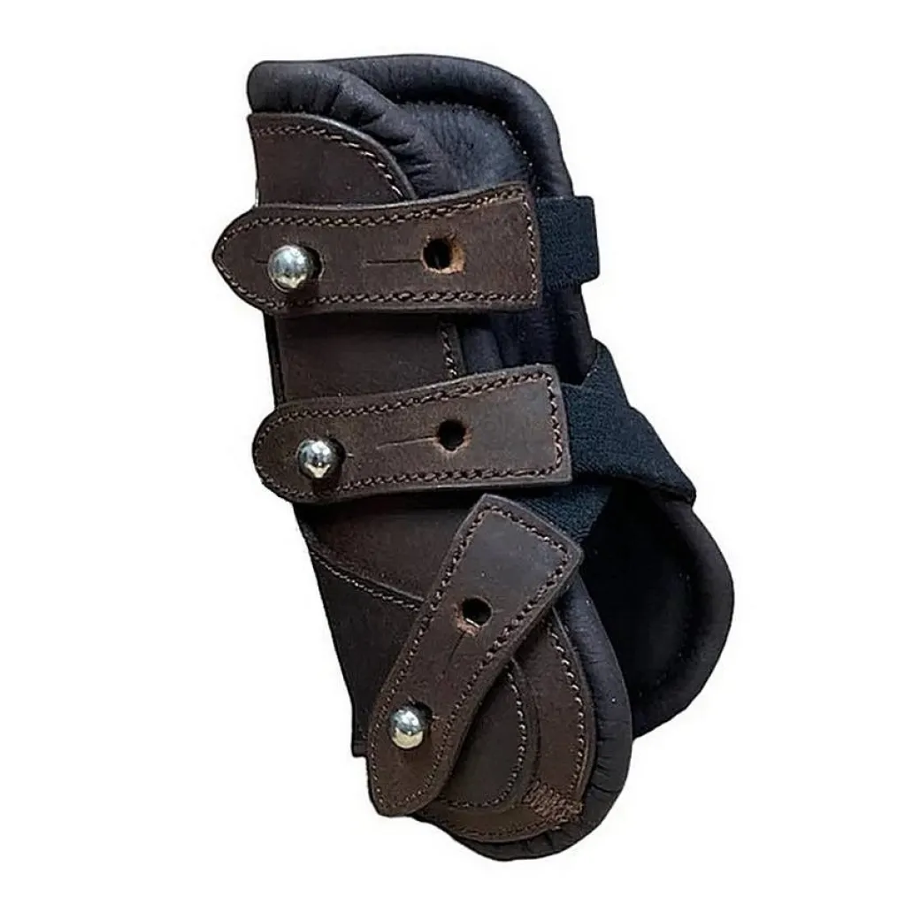 Belle & Bow Pony Open Front Leather Boots