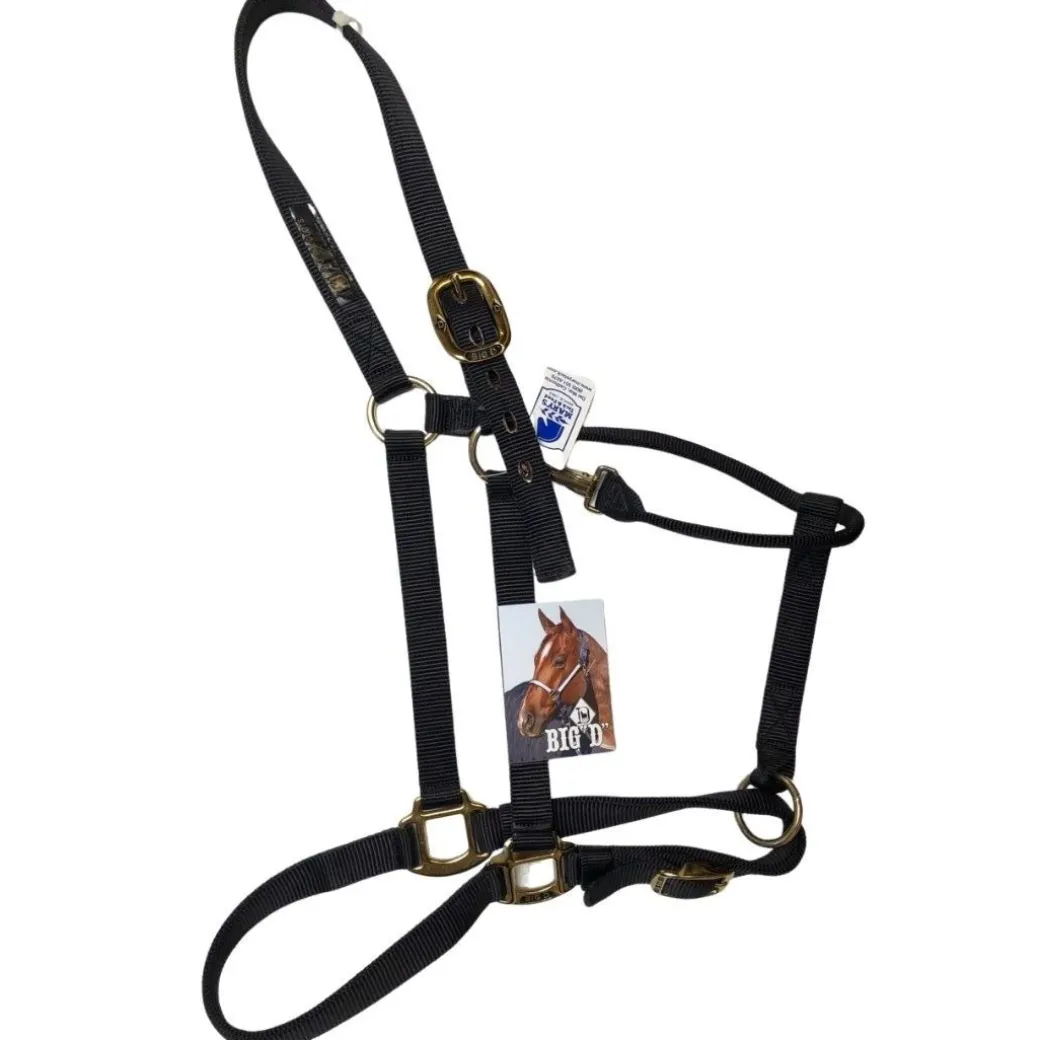 Big D Nylon Draft Halter - Snap + Adjustable Chin