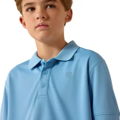 Boys Ariat Blissful Blue TEK Polo