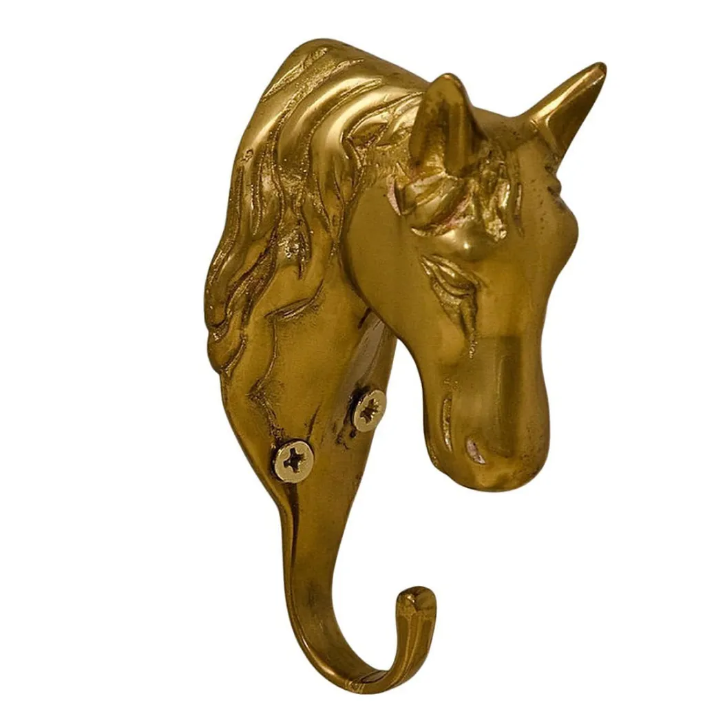Brass Horse Head Hook