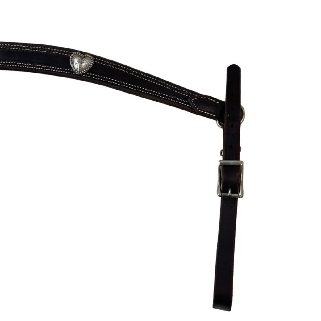 Buckaroo Leather Heart Concho Breast Collar
