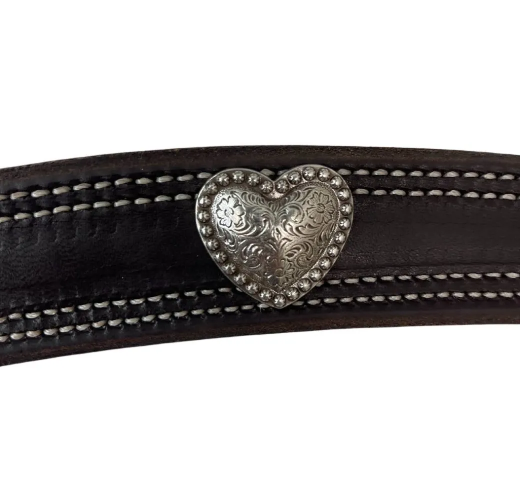 Buckaroo Leather Heart Concho Breast Collar