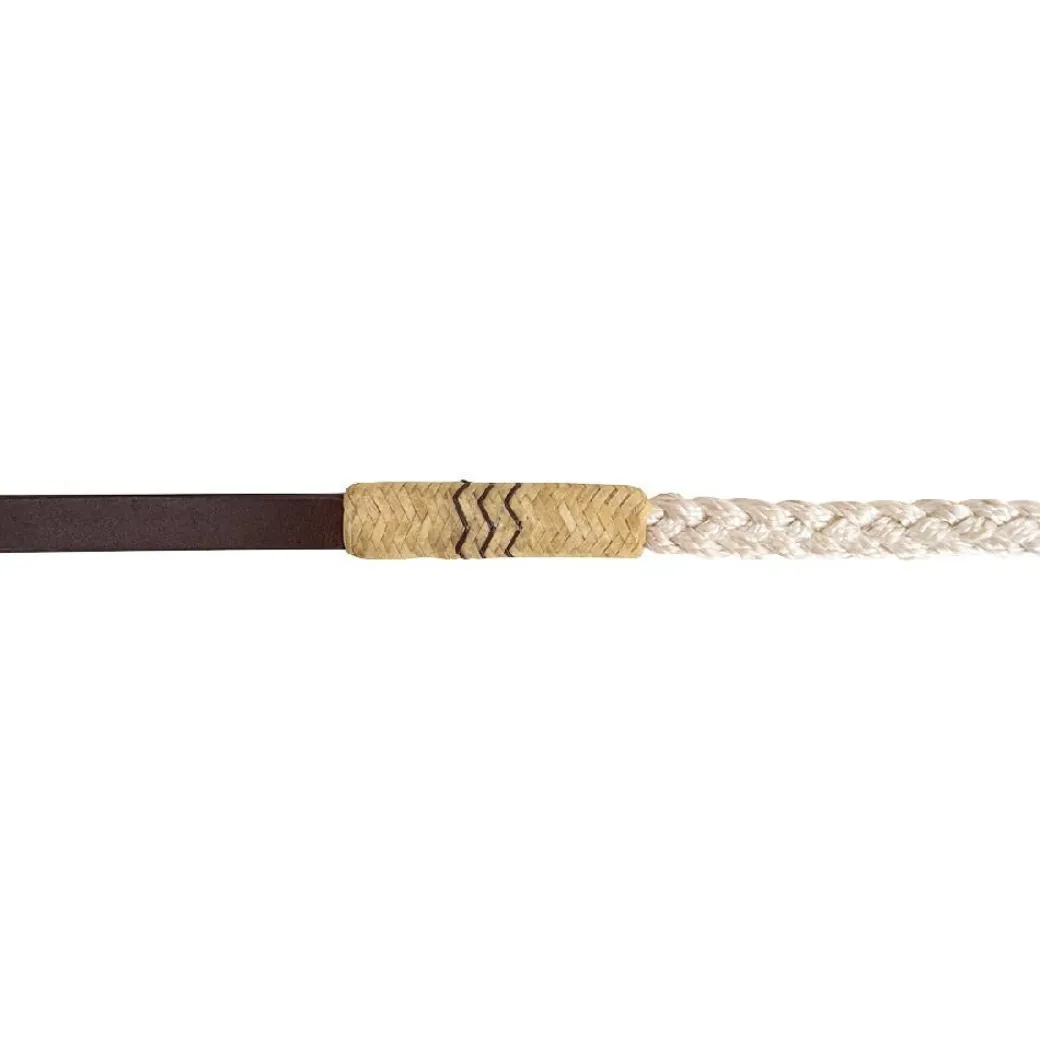 Cashel Flat Braid Roping Rein Rawhide Buttons