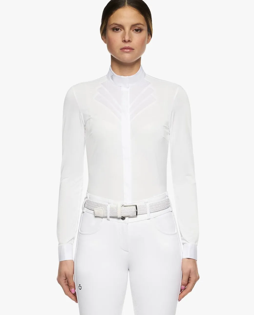 Cavalleria Toscana Fan Bib Swiss Dot Show Shirt
