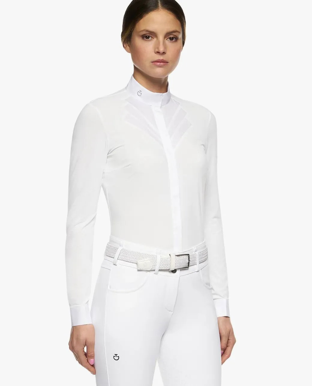 Cavalleria Toscana Fan Bib Swiss Dot Show Shirt