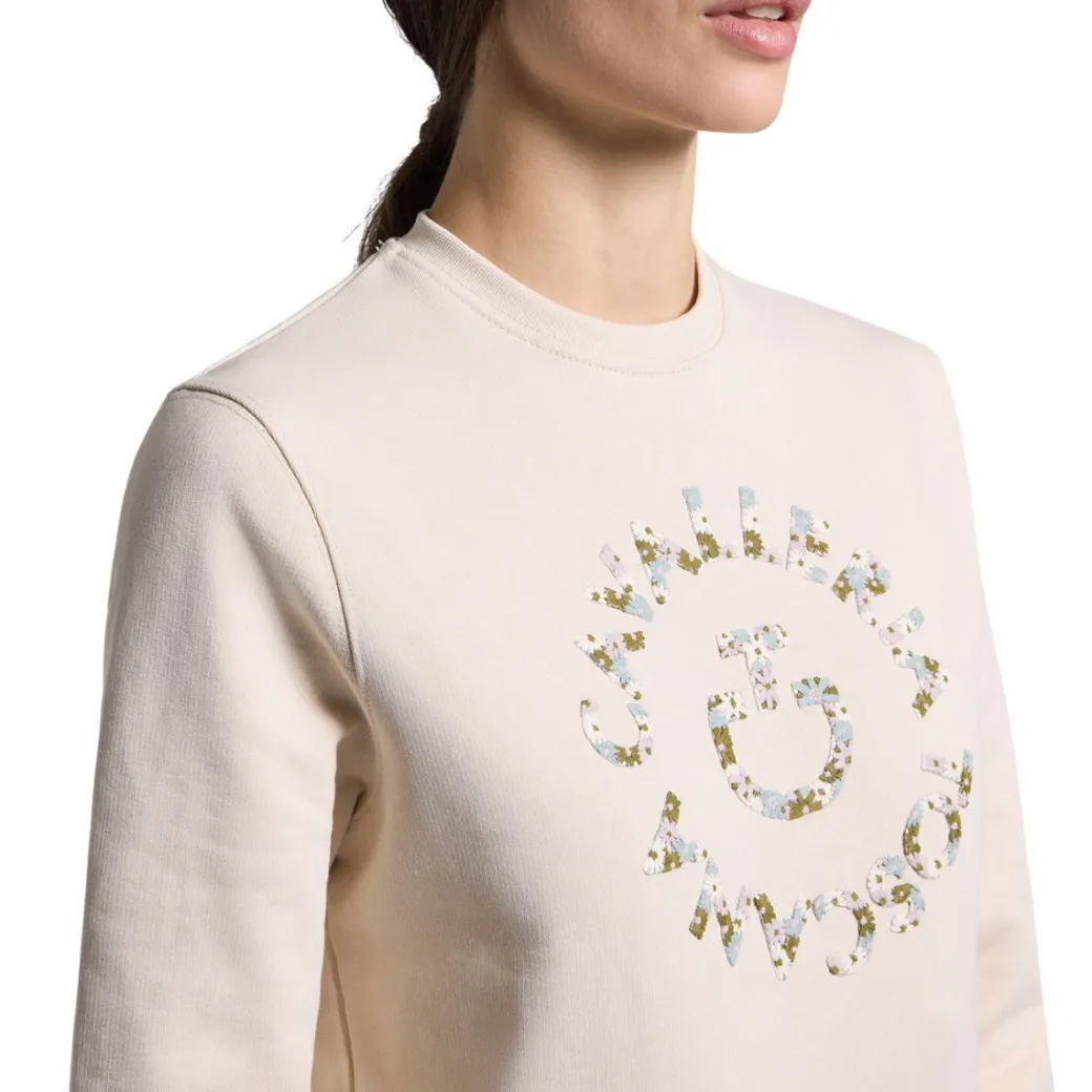 Cavalleria Toscana Floral Embroidery Logo Crew