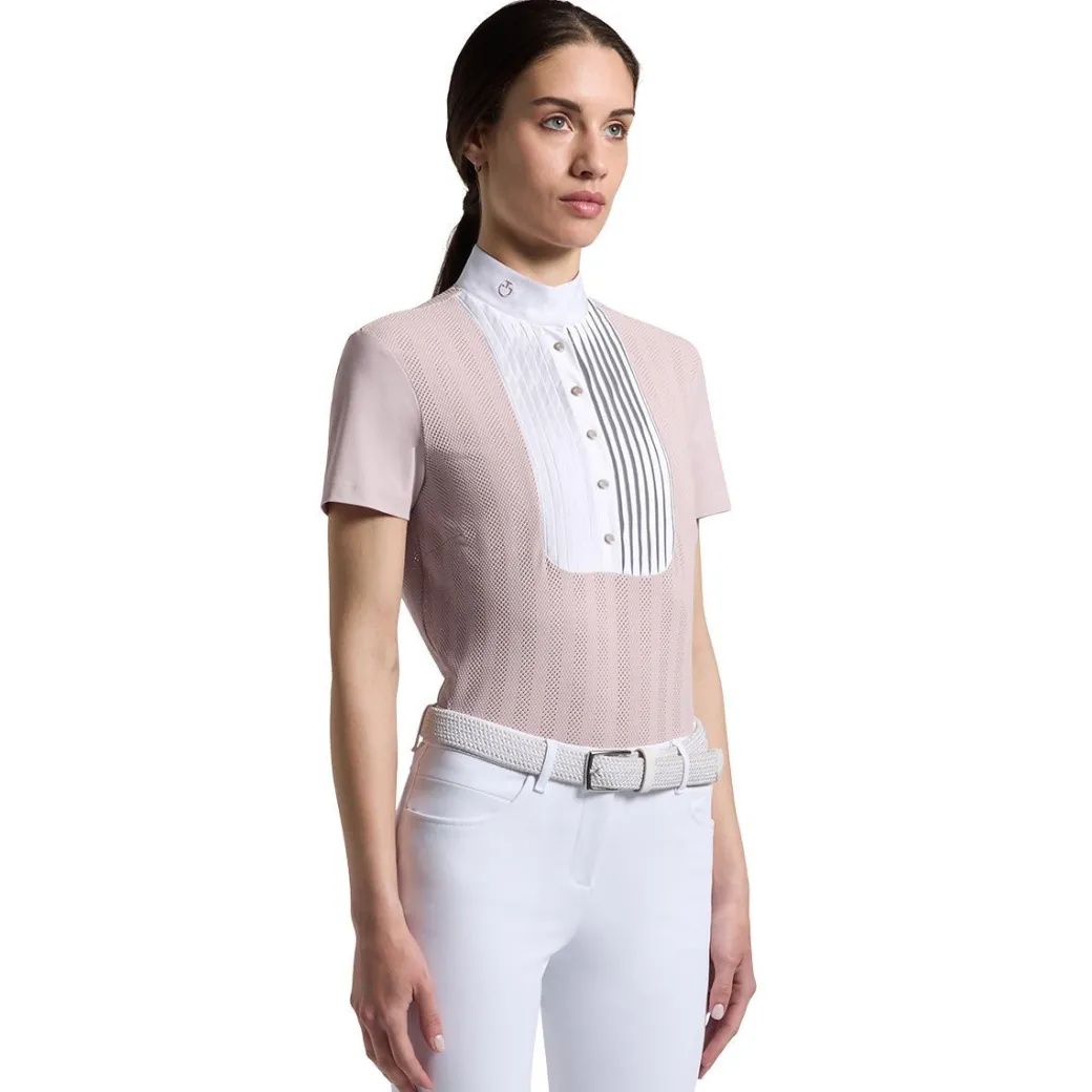 Cavalleria Toscana Jacquard Jersey SS Show Shirt | Violet Ice