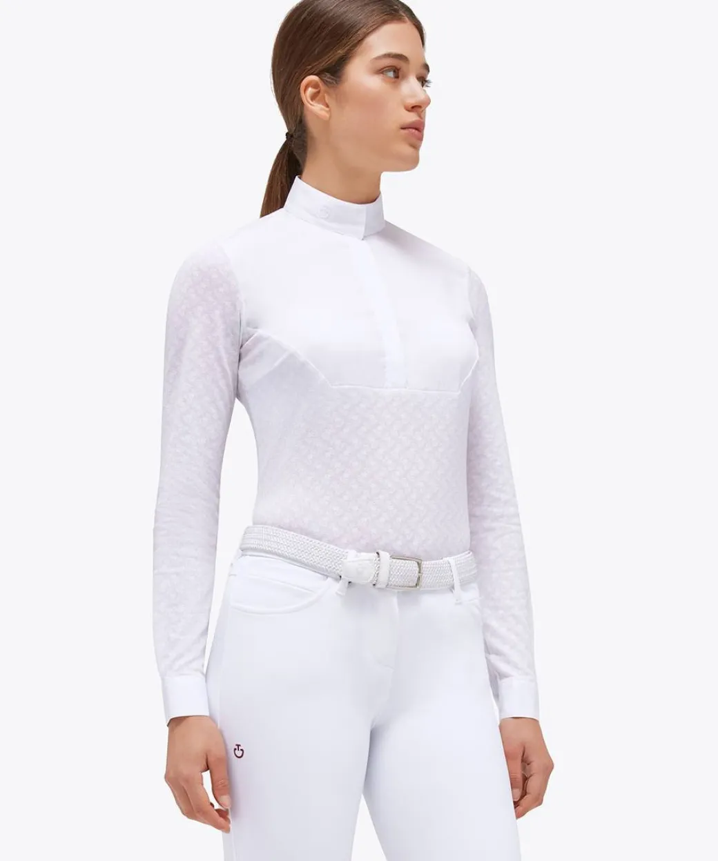 Cavalleria Toscana Jacquard Sheer Competition Shirt