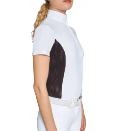 Cavalleria Toscana Perforated Insert Hunter Polo Short Sleeve