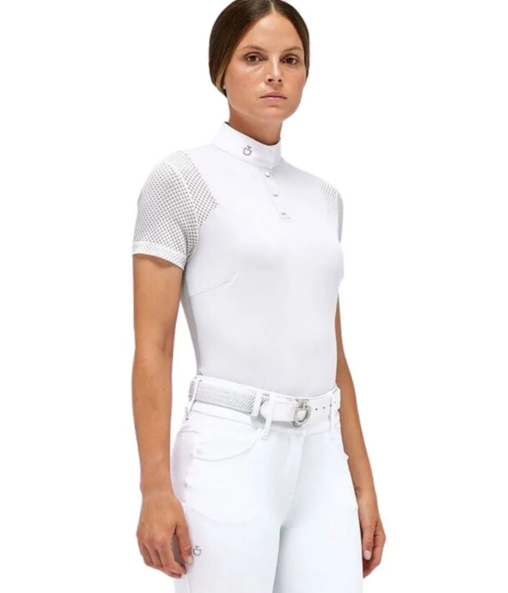 Cavalleria Toscana Pique Mesh Polo Short Sleeve