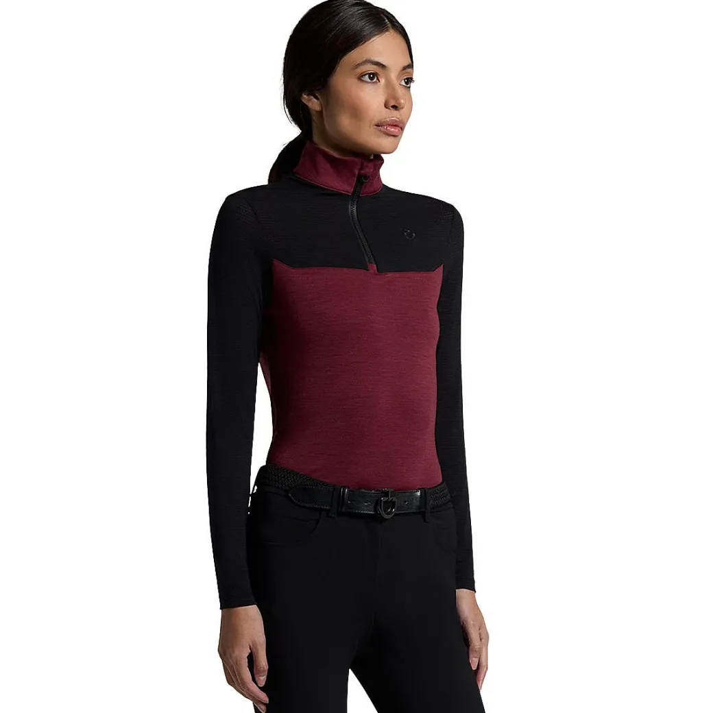 Cavalleria Toscana Tech Wool Half Zip Training Polo