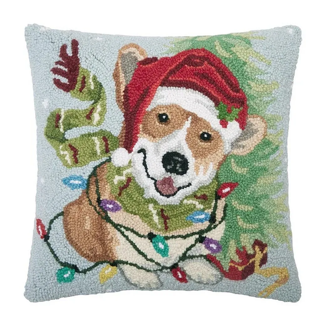 Christmas Dog Pillows 16" Square