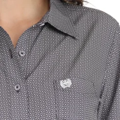 Cinch ArenaFlex Purple Geo LS Shirt