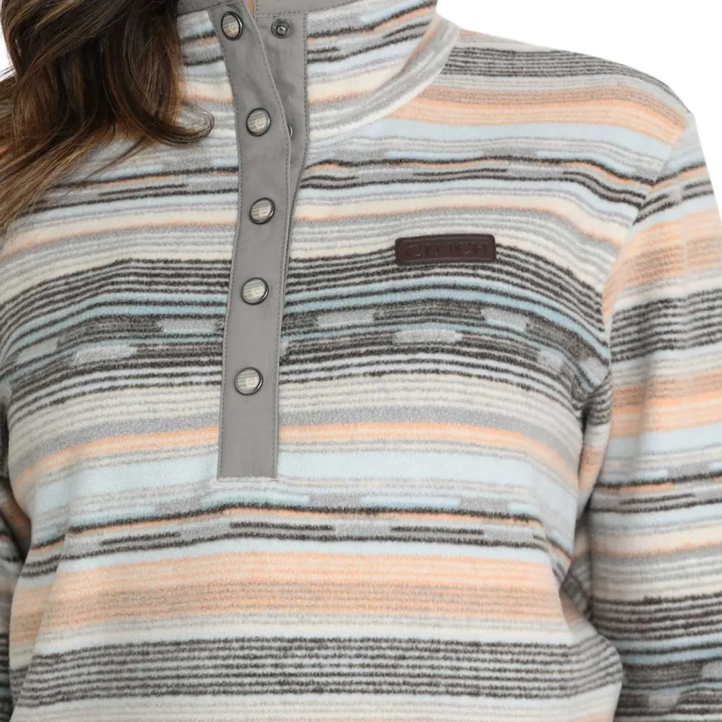 Cinch Stripe 1/4 Snap Fleece Pullover