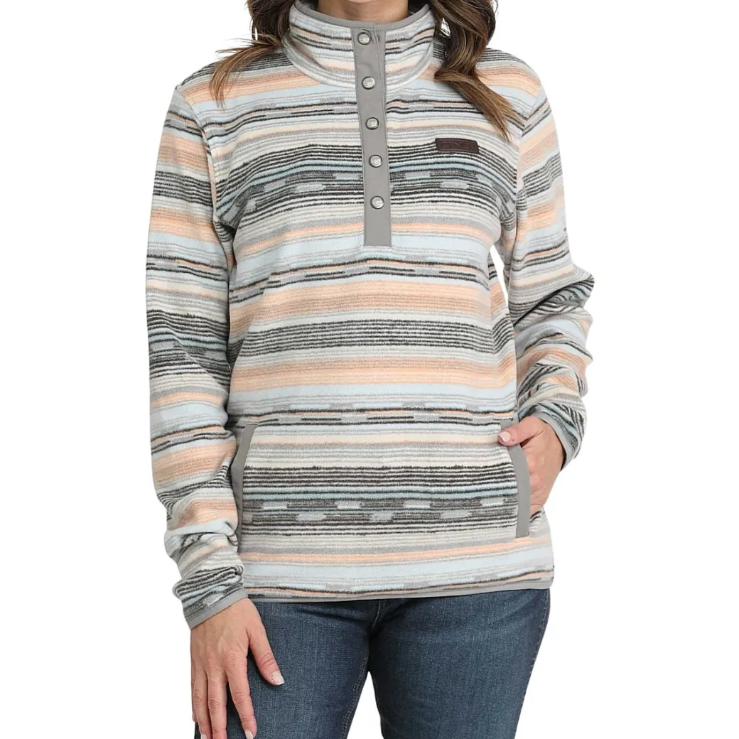 Cinch Stripe 1/4 Snap Fleece Pullover