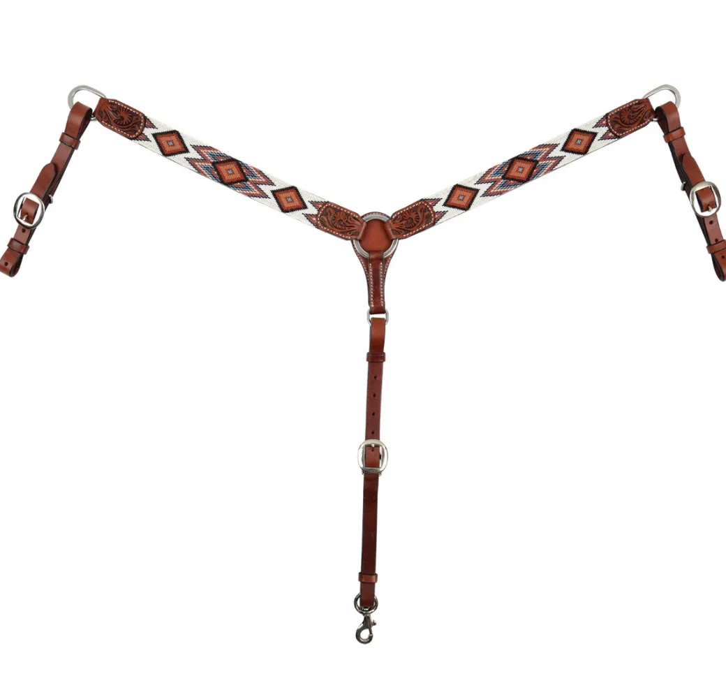 Circle Y Beaded Aztec Infinity Breast Collar