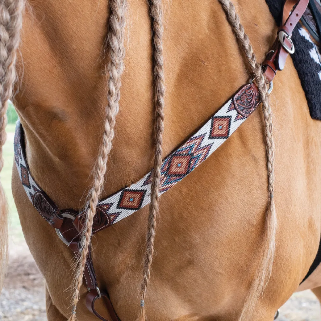 Circle Y Beaded Aztec Infinity Breast Collar