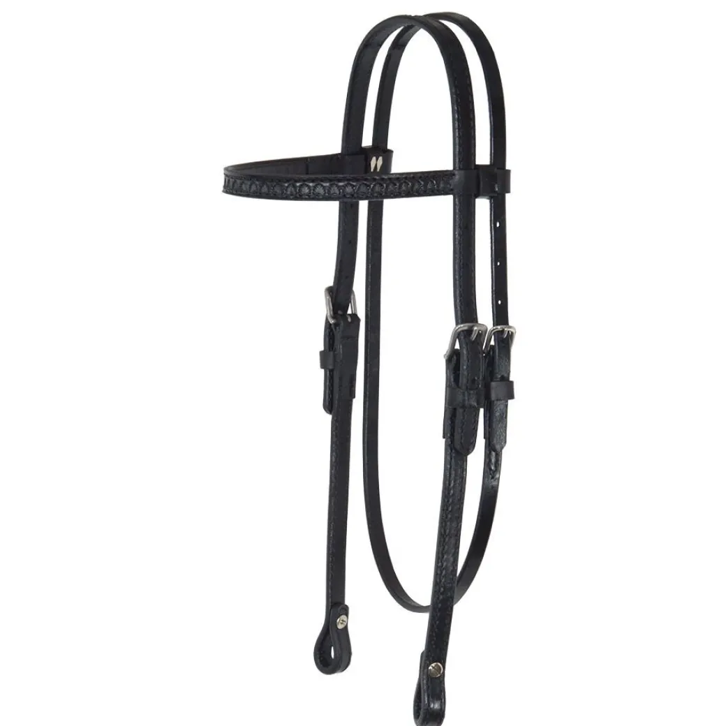 Circle Y Headstall with Shell Tooling