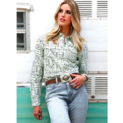 Cruel Denim Bandana Print Snap Shirt