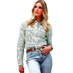 Cruel Denim Bandana Print Snap Shirt