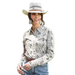 Cruel Denim Vintage West Print Snap Shirt