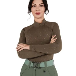 Dapplebay Aircut Mock Neck Long Sleeve Top