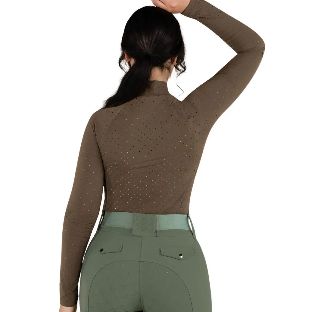 Dapplebay Aircut Mock Neck Long Sleeve Top