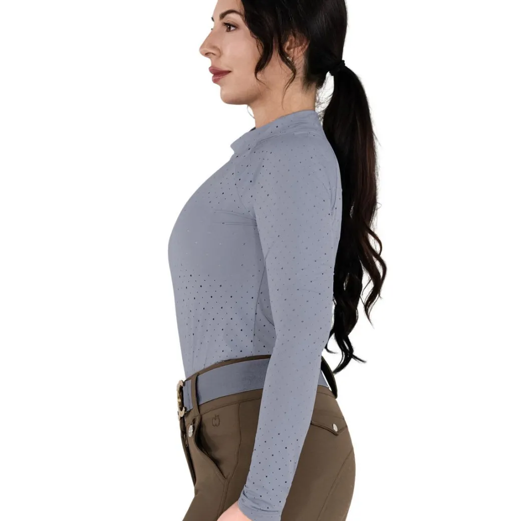 Dapplebay Aircut Mock Neck Long Sleeve Top