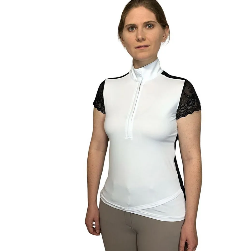 70 Degrees Lace Sleeve SS Show Shirt