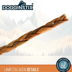 Dogginstix Braided Lamb Collagen 6