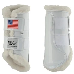 DSB Glossy White USA Flag Boots