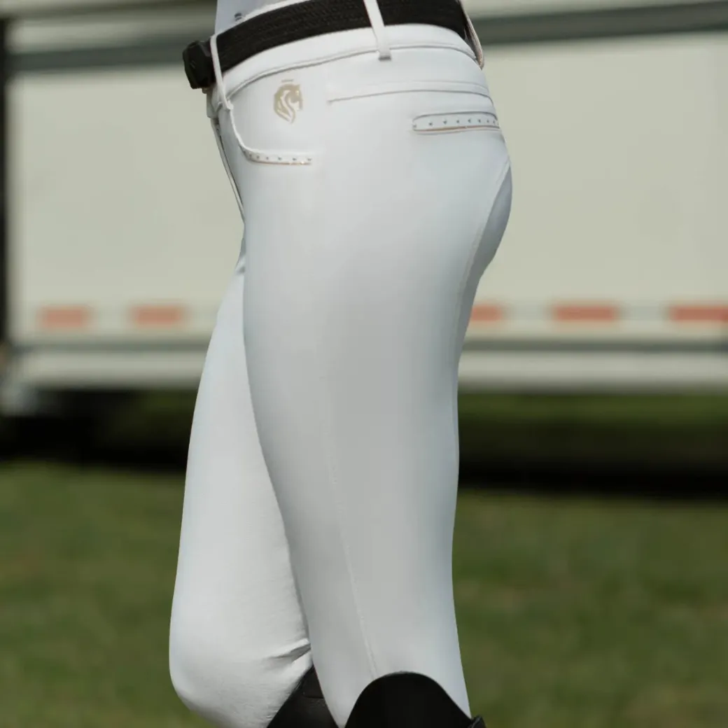 Equinavia Victoria KP Breeches | White/Pearl