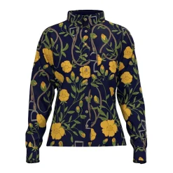 Espoir Floral Stirrups Loose Fit Button Shirt