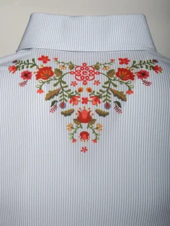 Espoir Joie Floral Stripe Shirt
