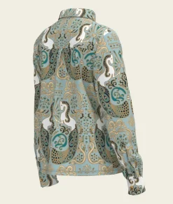 Espoir Mermaid Horses Loose Fit Button Shirt