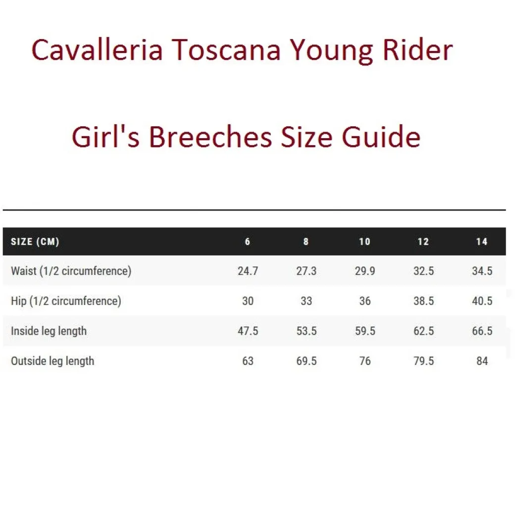 Girls Cavalleria Toscana Grip Breeches | Violet Ice