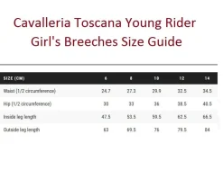 Girls Cavalleria Toscana Knee Grip Breeches