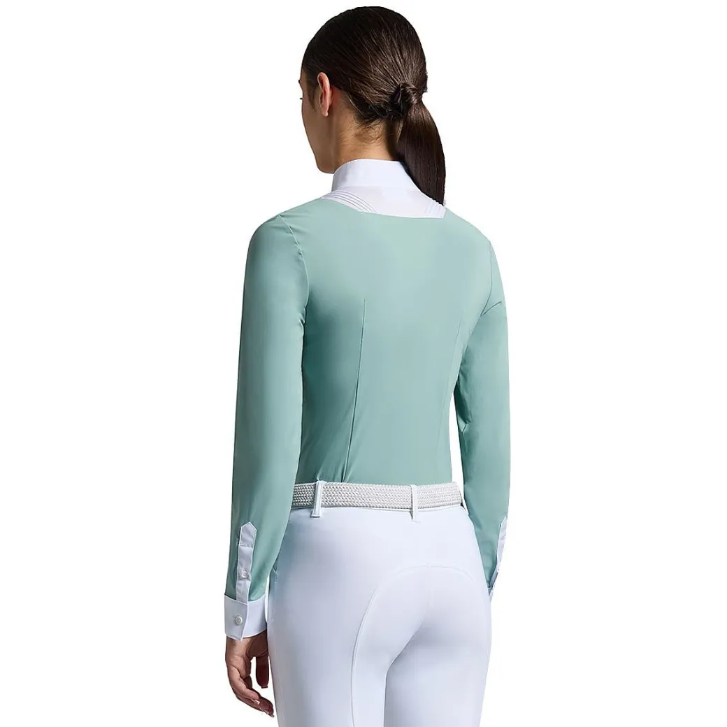 Girls Cavalleria Toscana LS Show Shirt | Lt Teal Green
