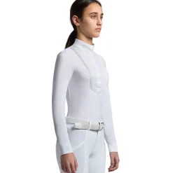 Girls Cavalleria Toscana Poplin Bib LS Show Shirt
