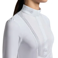 Girls Cavalleria Toscana Poplin Bib LS Show Shirt