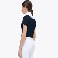 Girls Cavalleria Toscana Poplin Bib SS Show Shirt