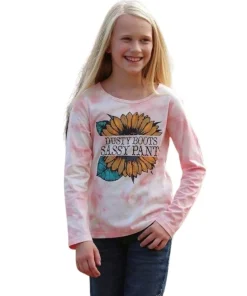 Girls Cruel Denim Dusty Boots Tee Long Sleeve