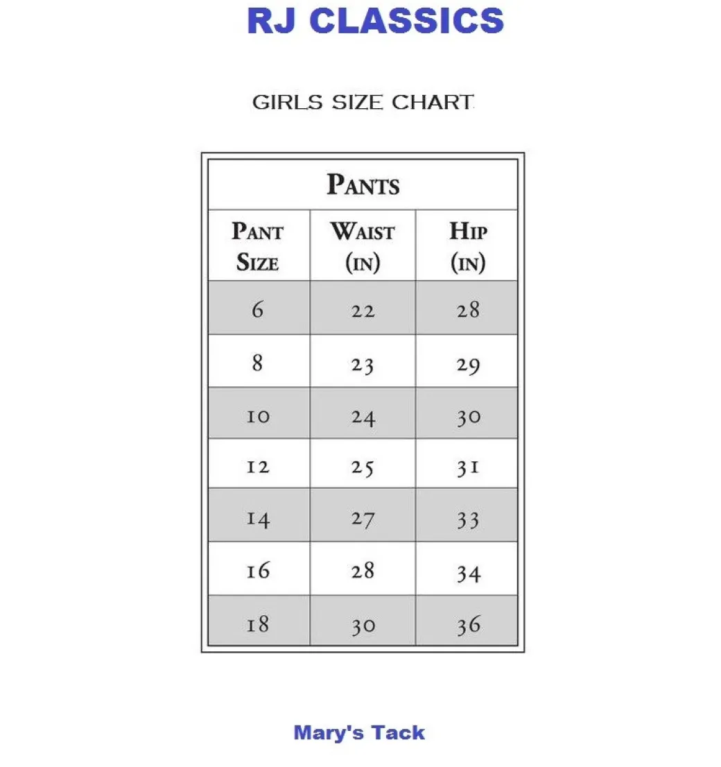 Girls RJ Classics Avery Knee Patch Breeches