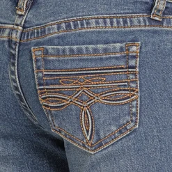 Girls Rock & Roll Denim Boot Stitch Trouser Jeans
