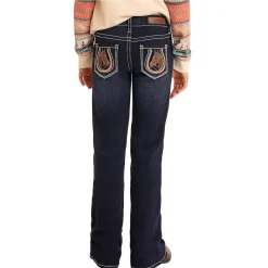 Girls Rock & Roll Denim Horse/Horseshoe Jeans