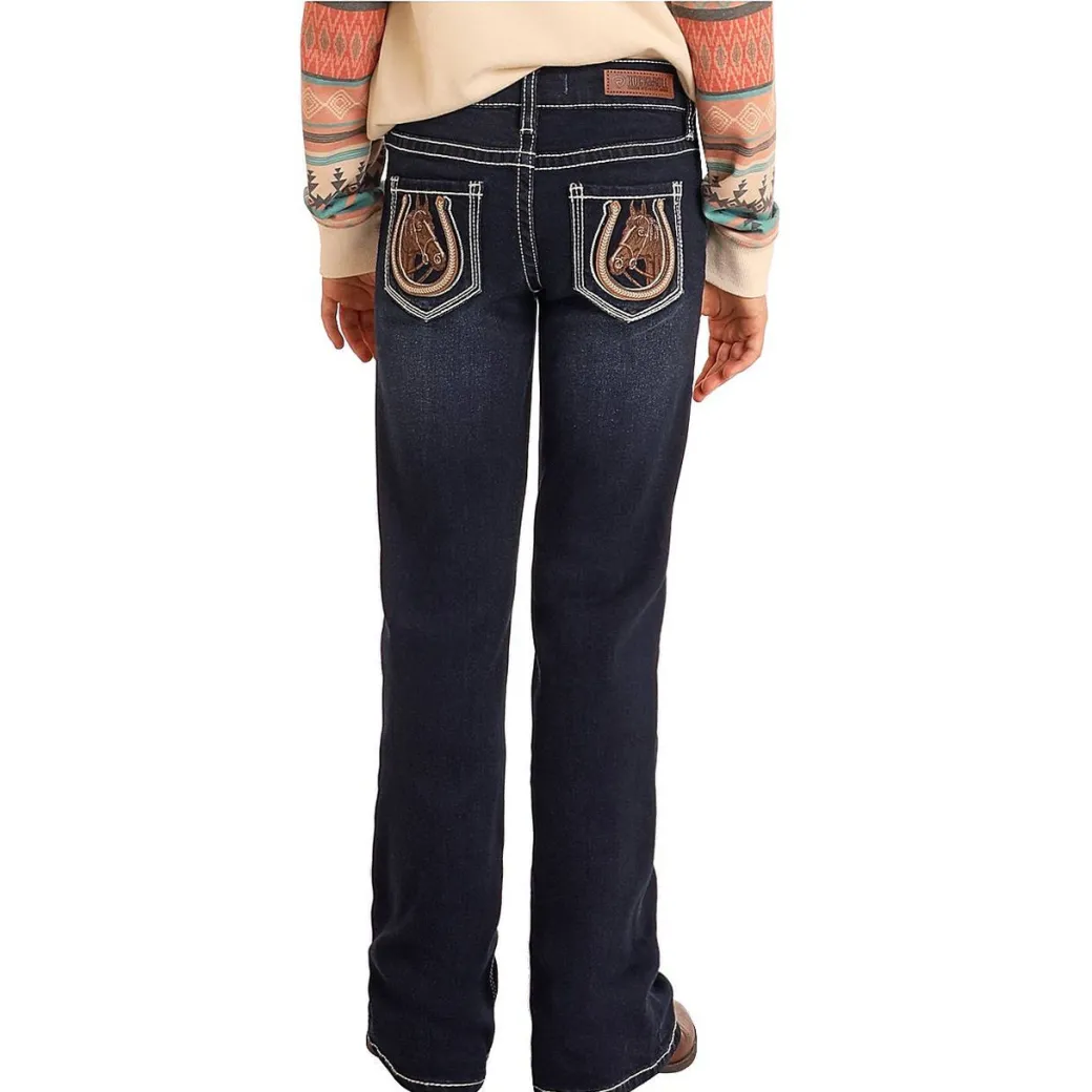 Girls Rock & Roll Denim Horse/Horseshoe Jeans